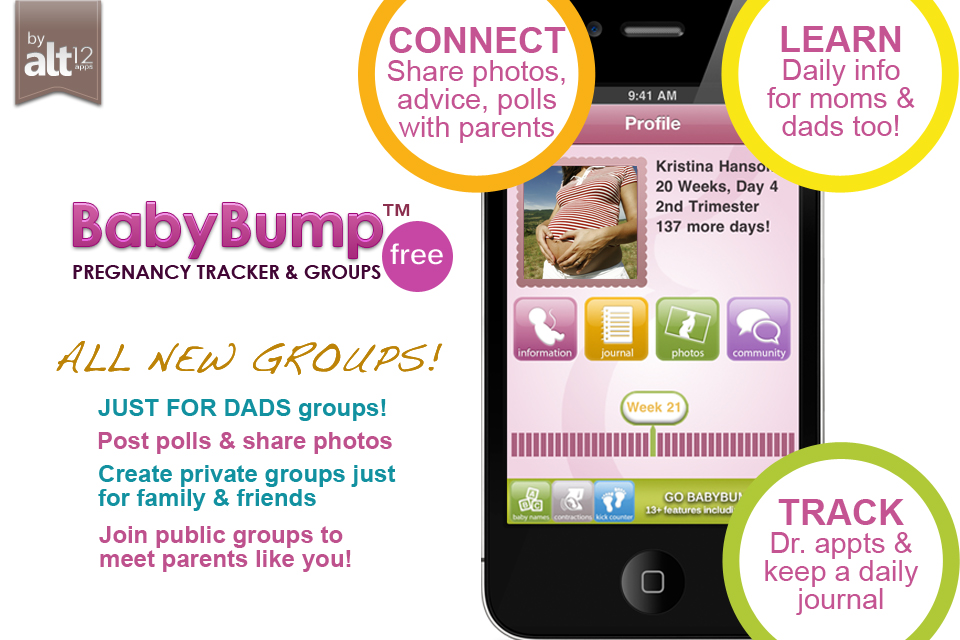 BabyBump Pregnancy Free (Pregnancy Tracker & Journal) free app screenshot 1