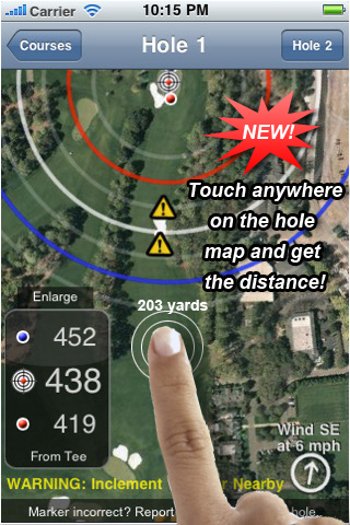 Golf GPS Navigator free app screenshot 1