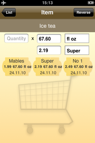Economy Shopping - Shopping List