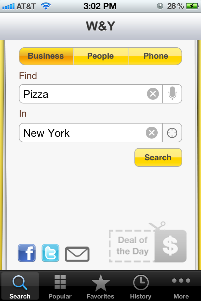 White & Yellow Pages