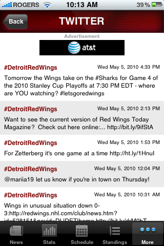 Official Detroit Red Wings free app screenshot 1