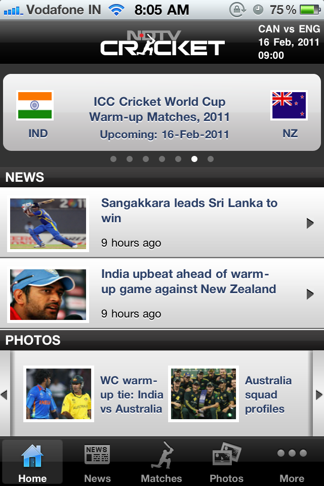 NDTV Cricket free app screenshot 1