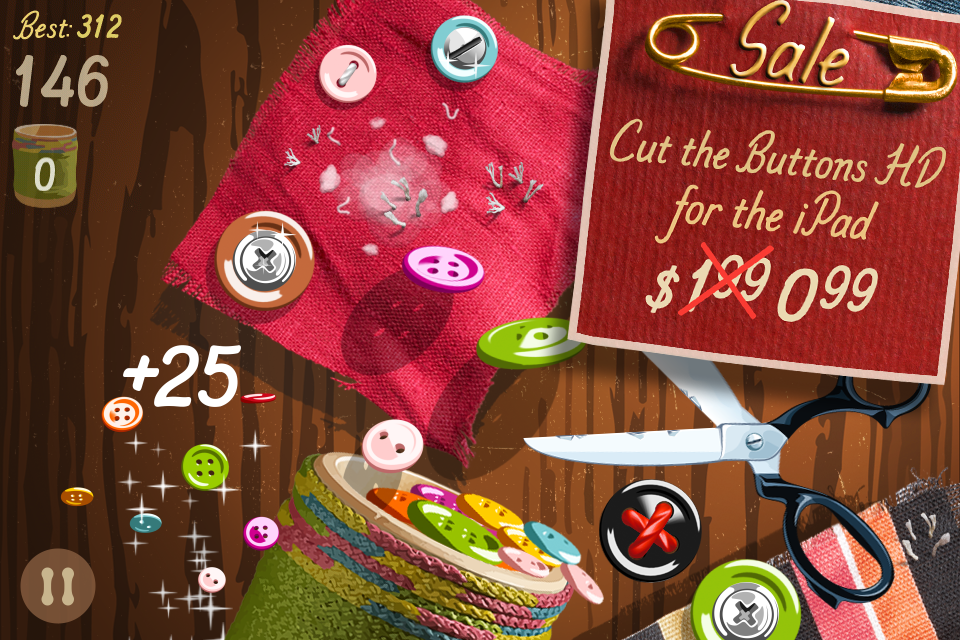 Free Cut the Buttons iPhone Game