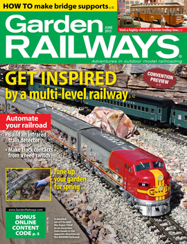 Garden Railways - Celebrate the fun filled hobby of outdoor model railroading. Inspiring layouts, miniature landscaping & operating tips. LOGO-APP點子