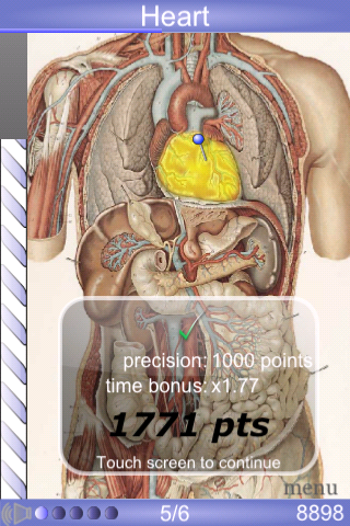 Speed Anatomy Lite (Quiz) free app screenshot 1