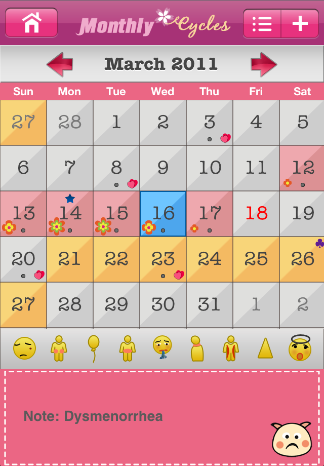 Monthly Cycles Free Period Calendar Health & Fitness Medical free app