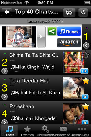 India Hits! - Get The Newest Indian music charts! screenshot 2