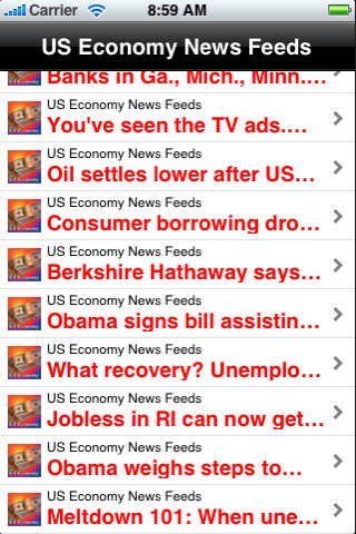 US Economy News Feeds screenshot 2