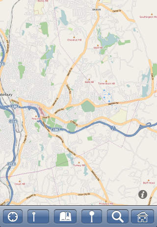Waterbury - Hartford CT USA Map Offline