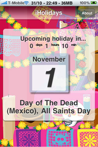 iHolidays - World Holiday events countdown clock screenshot 4