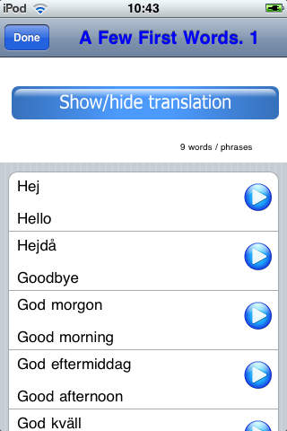 Pocket Polyglot. Swedish screenshot 2