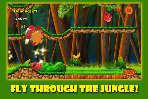 Jungle Quest Jetpack – Free Gorilla Tap Bush Run Gathering Bananas screenshot 2