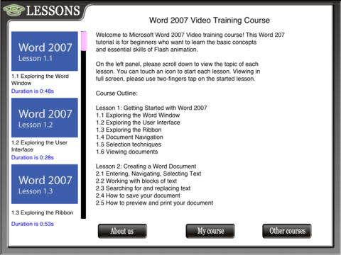 Video Training for Word 2007