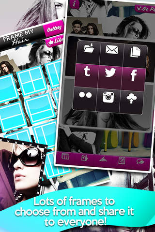 Frame My Hair - Instant Fashion Collage Maker screenshot 2