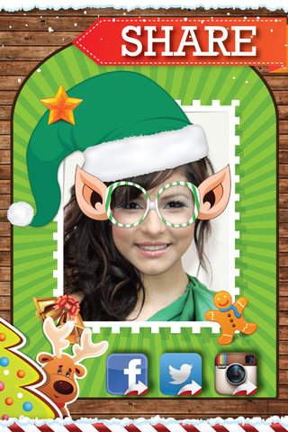 Elf your face photo booth - Make fun of yourself in Christmas! screenshot 2