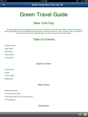 【免費書籍App】Green Travel New York City HD-APP點子