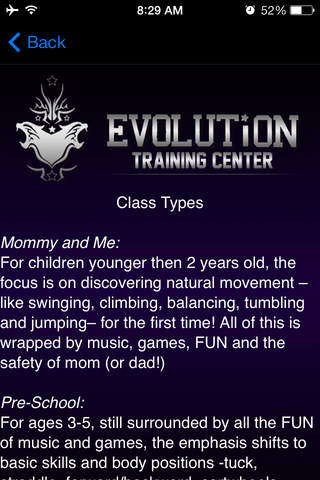 Evolution Training Center screenshot 2