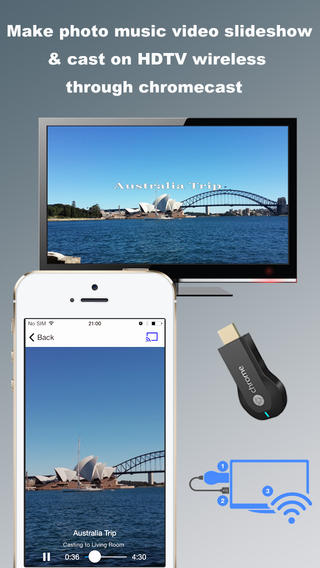 SlideshowCast Free – Make Photo Video Music Slideshow Cast on TV through Chromecast