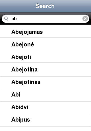 YourWords Spanish Lithuanian Spanish travel and learning dictionary screenshot 4