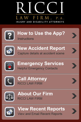 Accident App by The Ricci Law Firm screenshot 2
