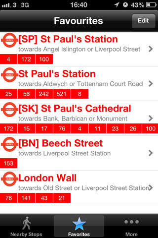 Free London Bus Time & Stop Information app screenshot 2