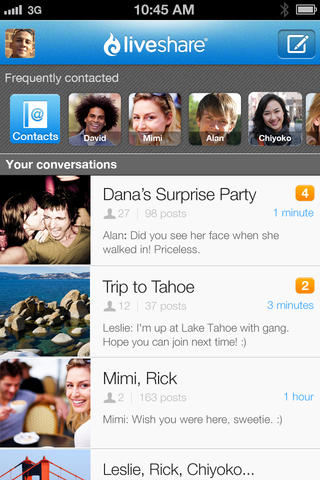 LiveShare — Free Texting, Group Messaging & Photo Sharing screenshot 3
