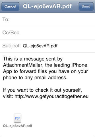 AttachmentMailer - email any file! screenshot 3
