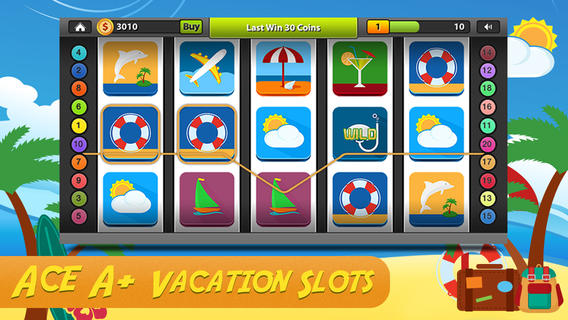 Ace A+ Vacation Slots with Bonus Games - Spin the wheel to win the grand prize