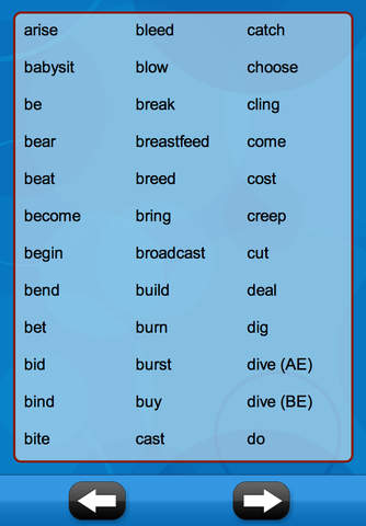 Verbes anglais - La roue des langues - Gratuit screenshot 4