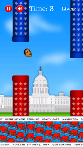 【免費遊戲App】Help the Flappy Flying President Get Ahead Pro - Obama Edition-APP點子