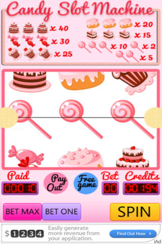 Candy Slot Machine : Jackpot Crush, Casino Golden Coins, Spin the Wheel! screenshot 3