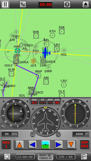 Radio Navigation Simulator for iPhone - Instrument Navigation Trainer for Pilots