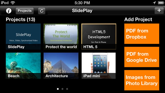 SlidePlay Voice + Slides = Synchronized Video