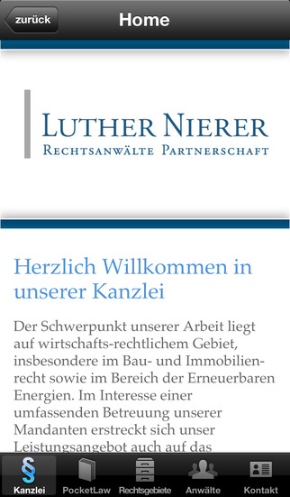 【免費商業App】Luther Nierer Rechtsanwälte Partnerschaft-APP點子