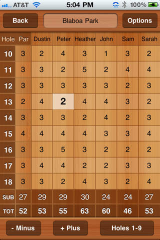 Mini Golf Scorecards - Panda Edition screenshot 2