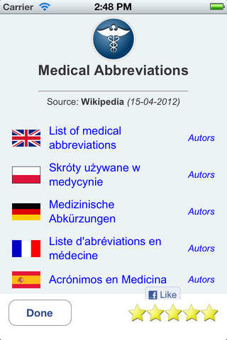 MAG Medical Abbreviations & Acronyms Glossary screenshot 2