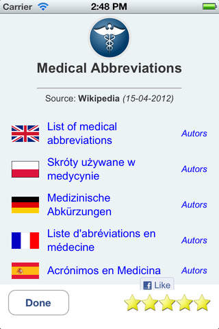 【免費醫療App】Medical Abbreviations Glossary-APP點子