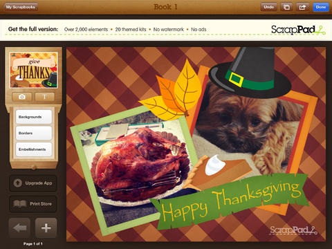 ScrapPad - Thanksgiving Sticker Book