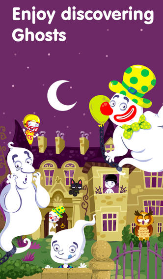 Planet Ghost - games activities about cute ghosts for kids and toddlers