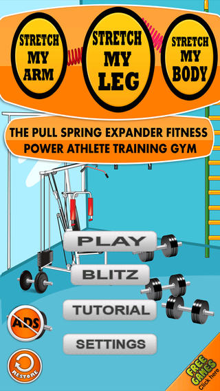 Stretch my arm Stretch my leg Stretch my body – The Pull spring expander fitness power athlete train