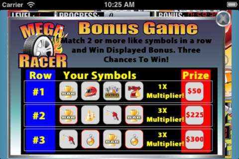 Mega Racer Slot Machine screenshot 3