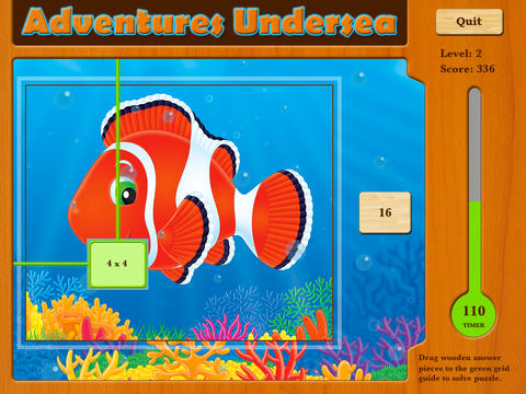 Adventures Undersea Math - Multiplication Free Lite screenshot 3