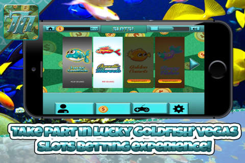 Lucky Gold Fish Vegas Slot Machine Fun - Play Penny Bandit Slots and Hit the Jackpot screenshot 2