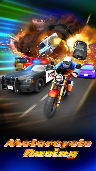 摩托赛车免费高清版 - 高速公路躲警察 Motorcycle Racing HD Free - A fast speed highway police dodge