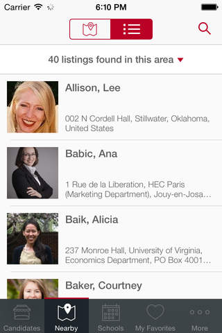 AMA Academic Placement Career Fair Directory screenshot 4