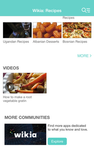 【免費書籍App】Wikia: Recipes Fan App-APP點子