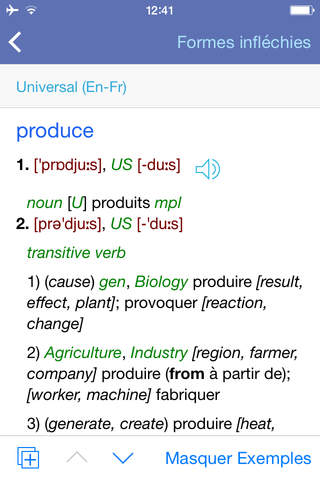 Lingvo English <-> French dictionary screenshot 3