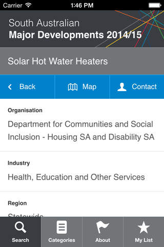 South Australian Major Developments Directory screenshot 3