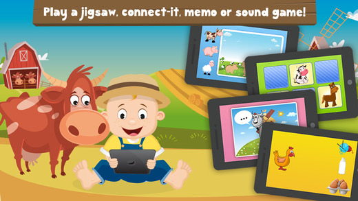 Milo's Free Mini Games for Tots - Barn and Farm Animals Cartoon
