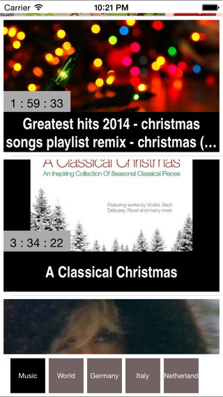 Christmas App - World's Best Christmas Music Video Songs Xmas Trees Santa Claus Photos on Instagram 